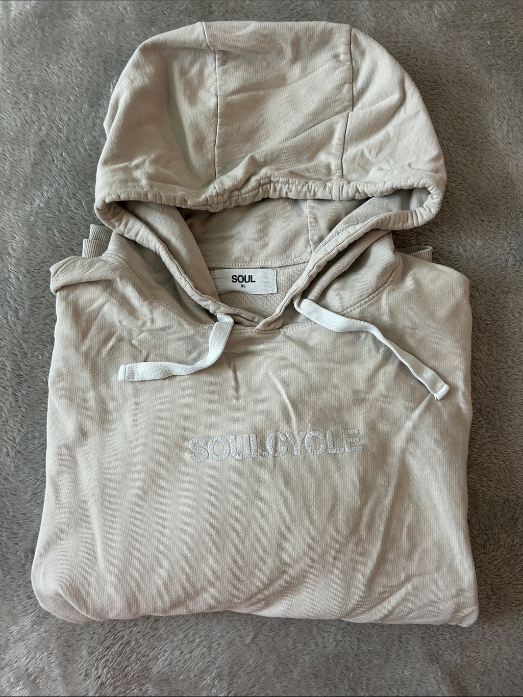 Soulcycle Beige Hoodie With Embroidered Logo